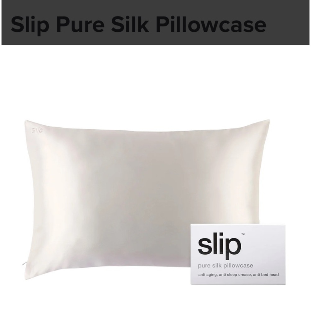 Slip pure silk pillowcase slipsilk white or pink queen standard 20” x 30”. NIB
